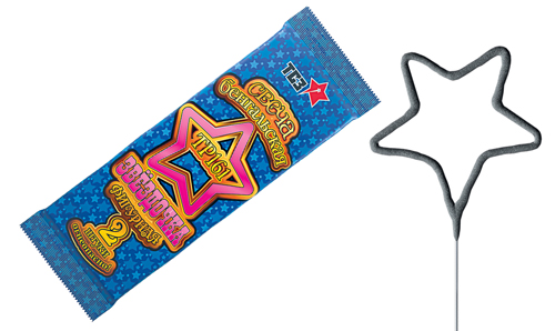  Бенгальские свечи фигурные 2 шт "Звездочка"  в Павловском Посаде